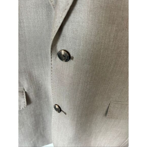 J. ferrar light brown blazer jacket slim fit two cotton size 40R - Picture 3 of 6